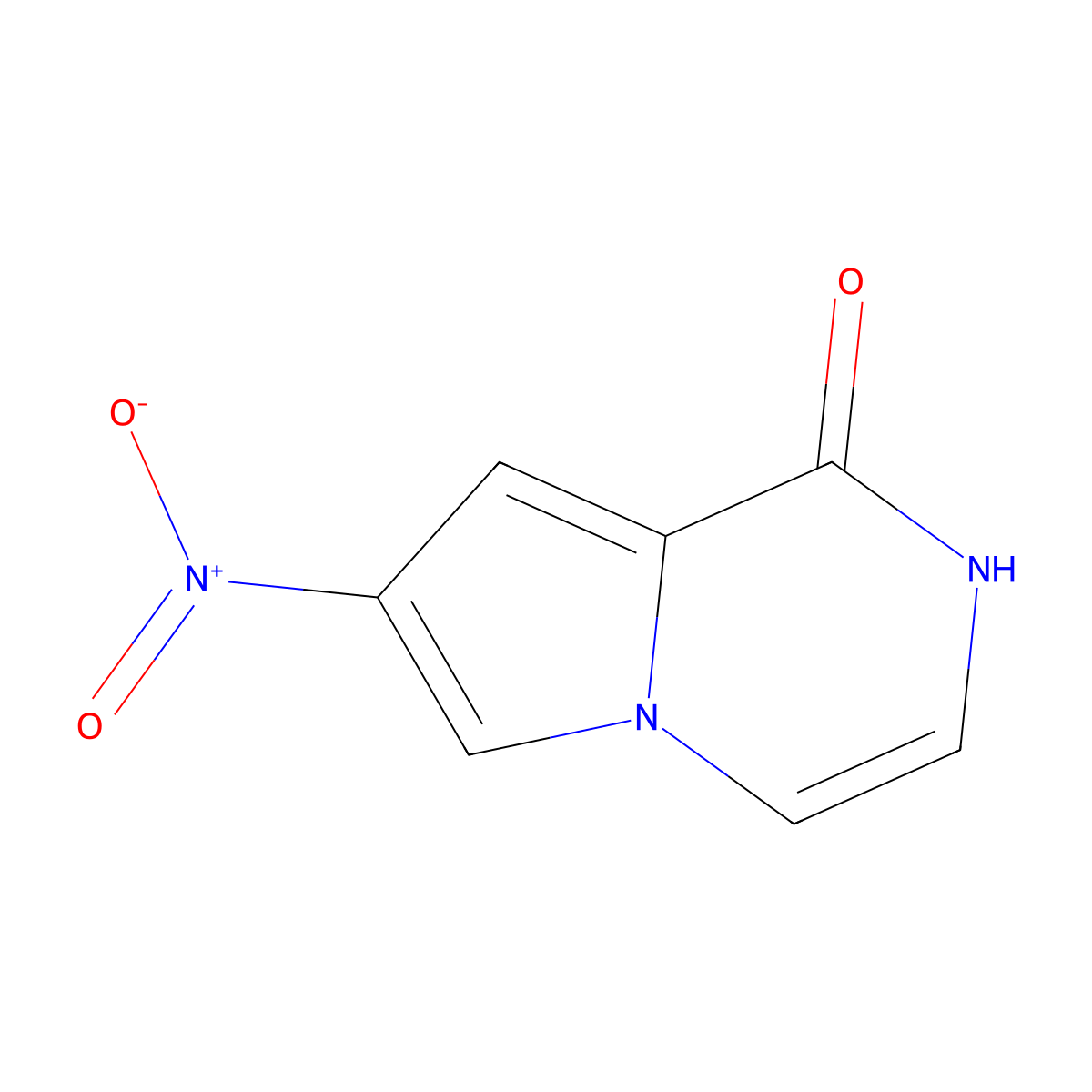 7-Nitropyrrolo[1,2-A]pyrazin-1(2H)-one molecular structure, CAS 1632286-28-2