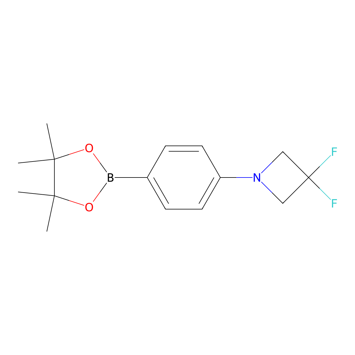 3,3-Difluoro-1-[4-(4,4,5,5-tetramethyl-1,3,2-dioxaborolan-2-yl)phenyl]azetidine molecular structure, CAS 1632289-22-5