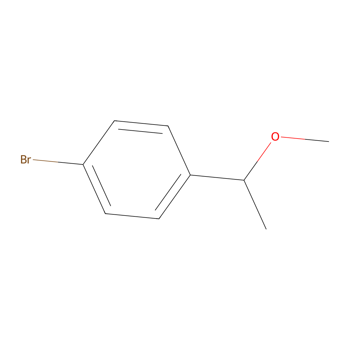 1-bromo-4-[(1R)-1-methoxyethyl]benzene molecular structure, CAS 1632289-26-9