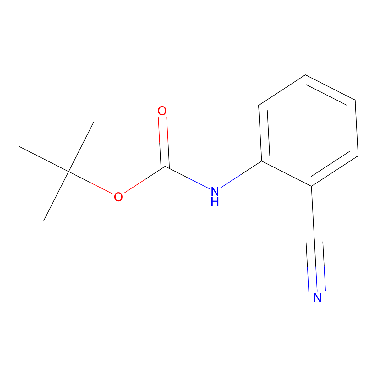 tert-Butyl (2-cyanophenyl)carbamate molecular structure, CAS 163229-43-4
