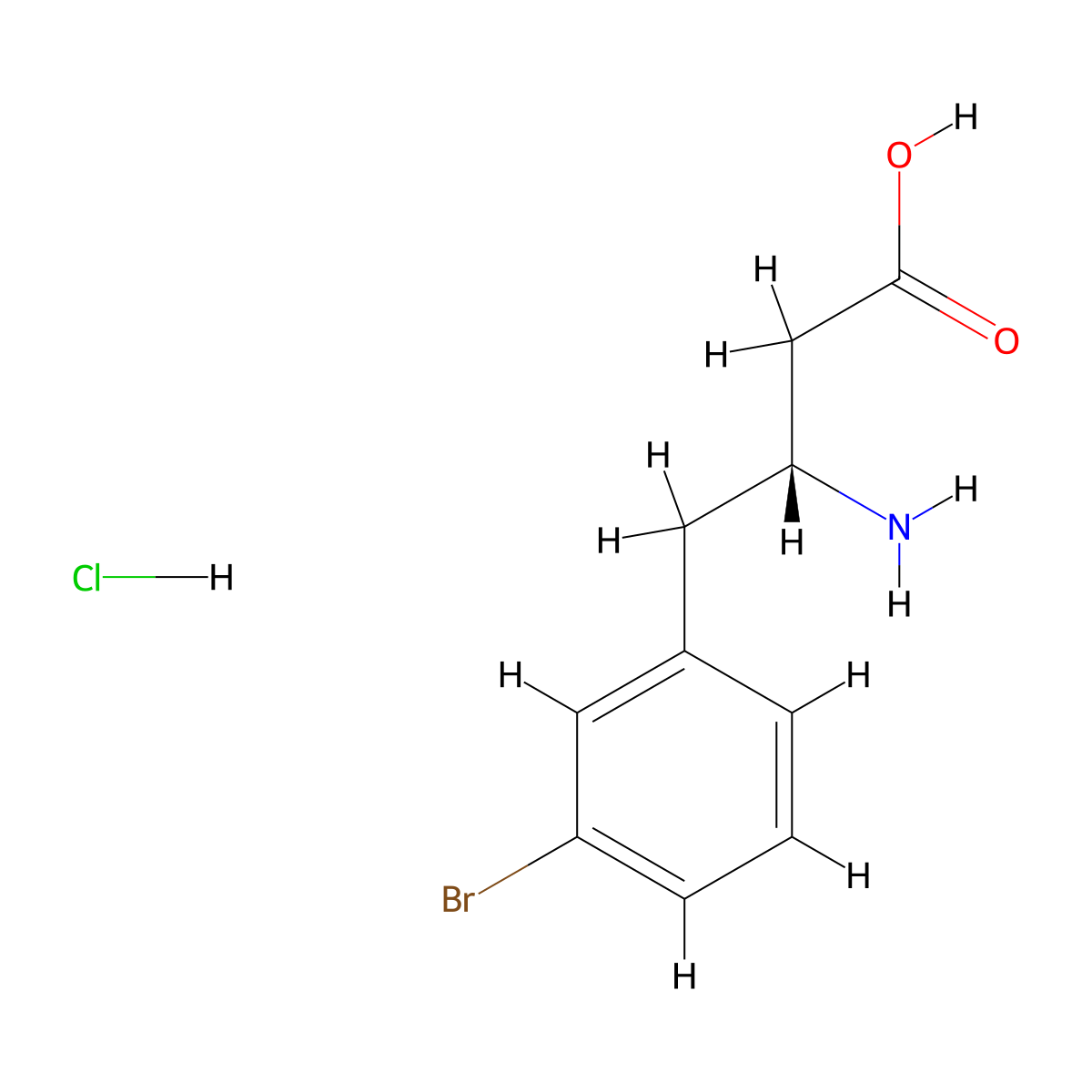 (R)-3-Amino-4-(3-bromophenyl)butanoic acid hydrochloride molecular structure, CAS 1632296-25-3