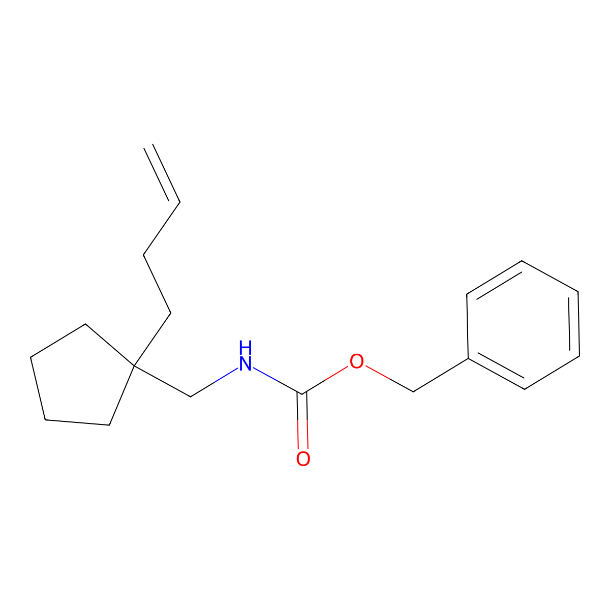 benzyl N-{[1-(but-3-en-1-yl)cyclopentyl]methyl}carbamate molecular structure, CAS 1632299-93-4