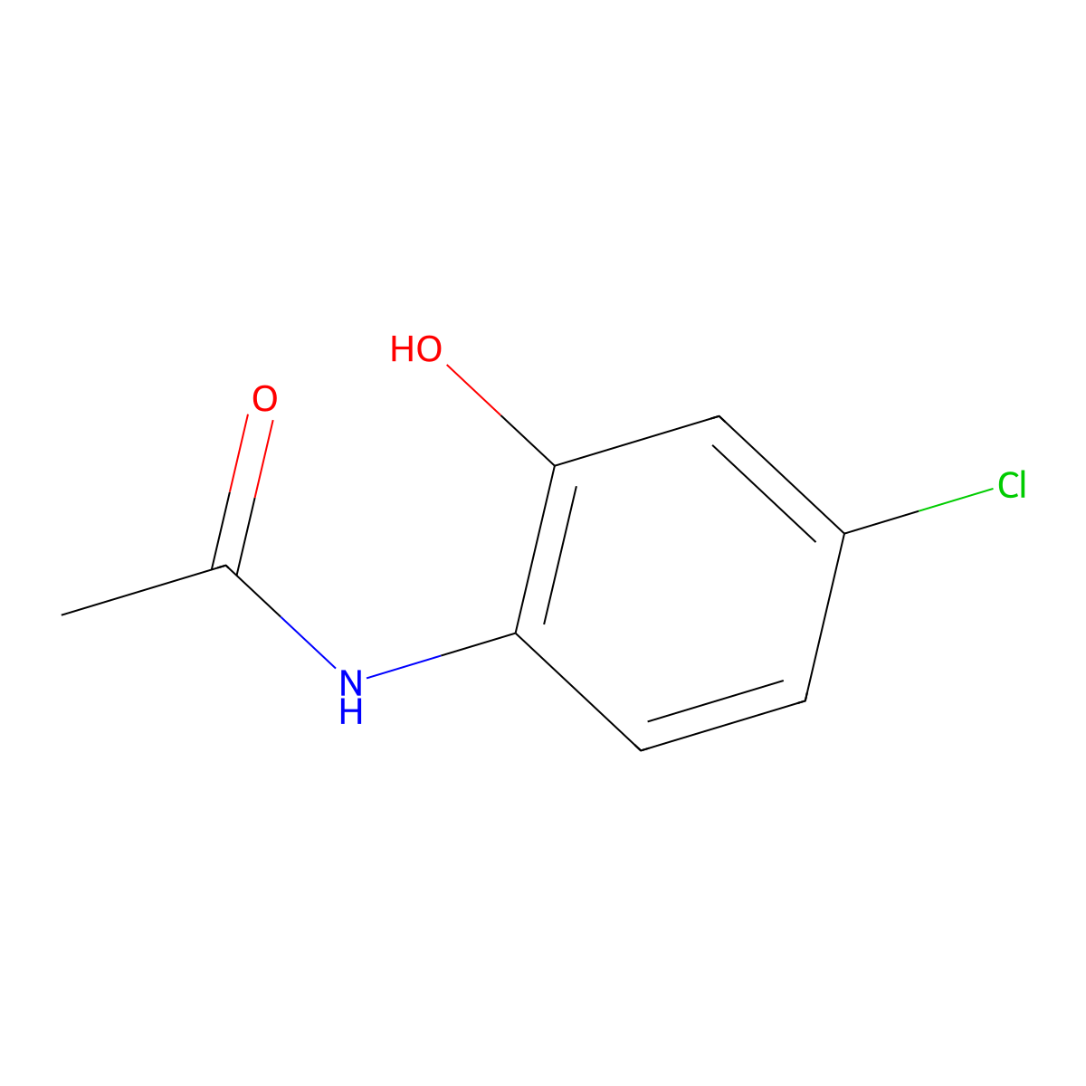 N-(4-Chloro-2-hydroxyphenyl)acetamide molecular structure, CAS 16323-09-4