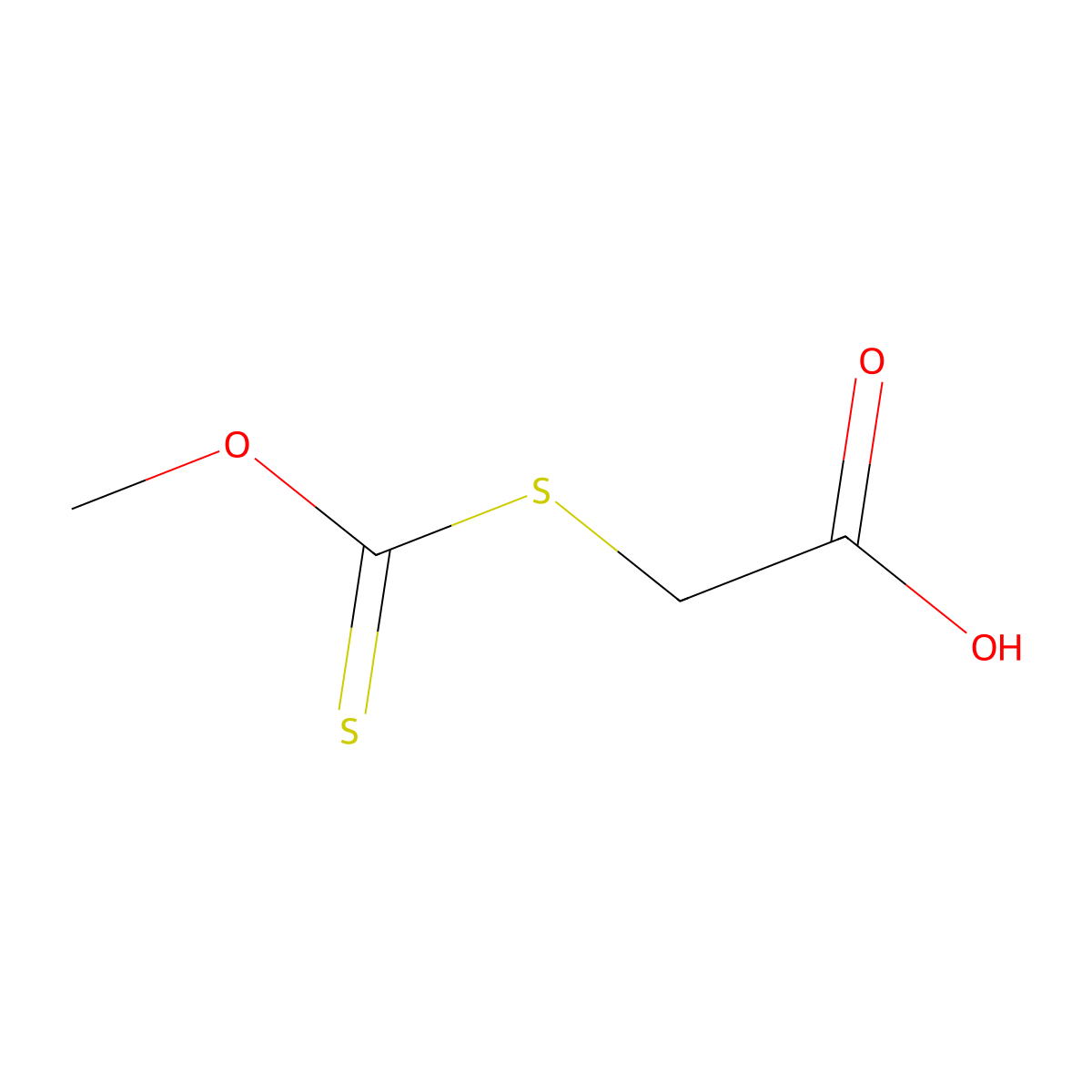 [(Methoxythioxomethyl)thio]acetic acid molecular structure, CAS 16323-12-9