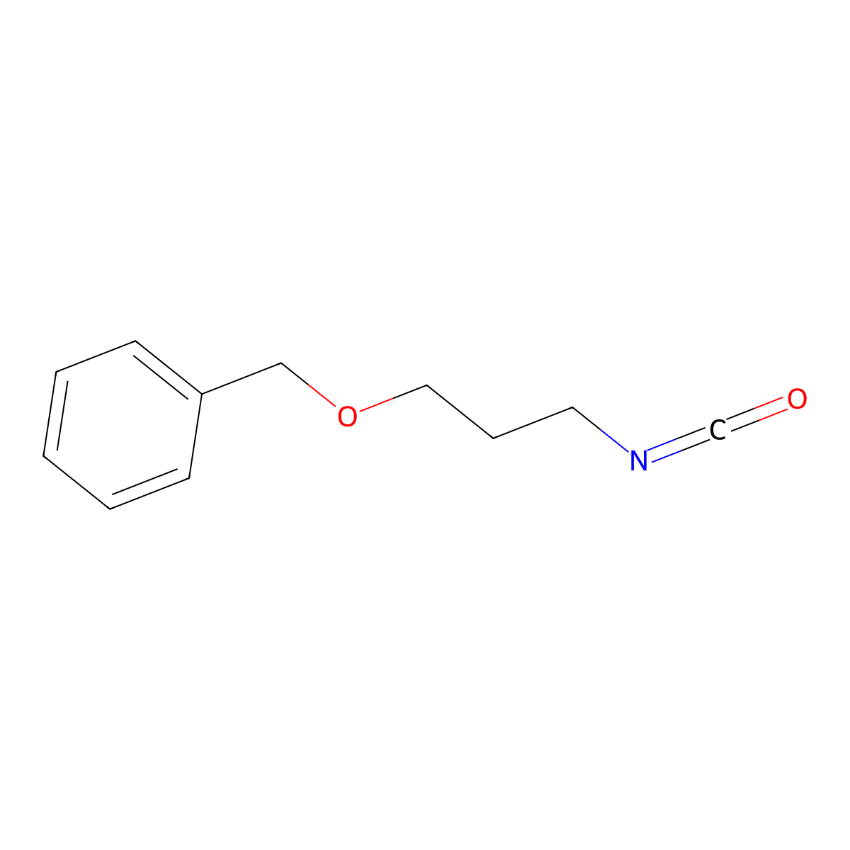 ((3-Isocyanatopropoxy)methyl)benzene molecular structure, CAS 163233-29-2
