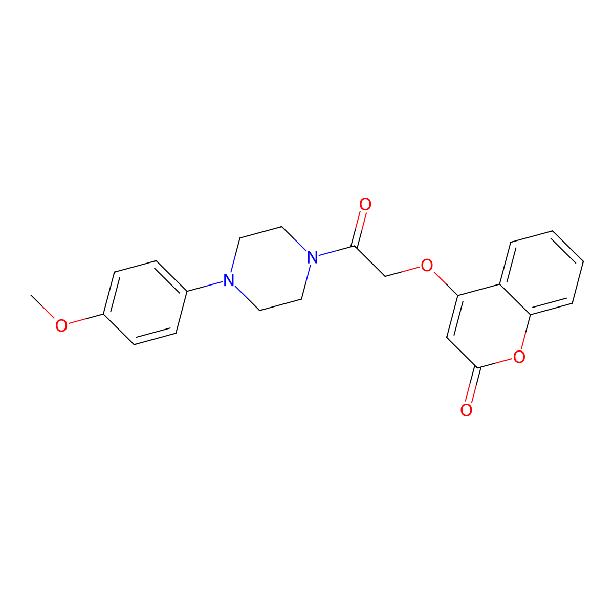 4-(2-(4-(4-methoxyphenyl)piperazin-1-yl)-2-oxoethoxy)-2H-chromen-2-one molecular structure, CAS 1632364-49-8