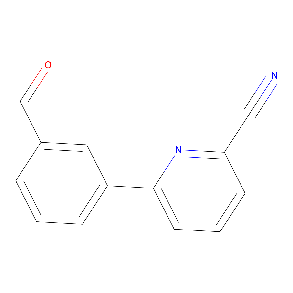 6-(3-Formylphenyl)picolinonitrile molecular structure, CAS 1632369-96-0