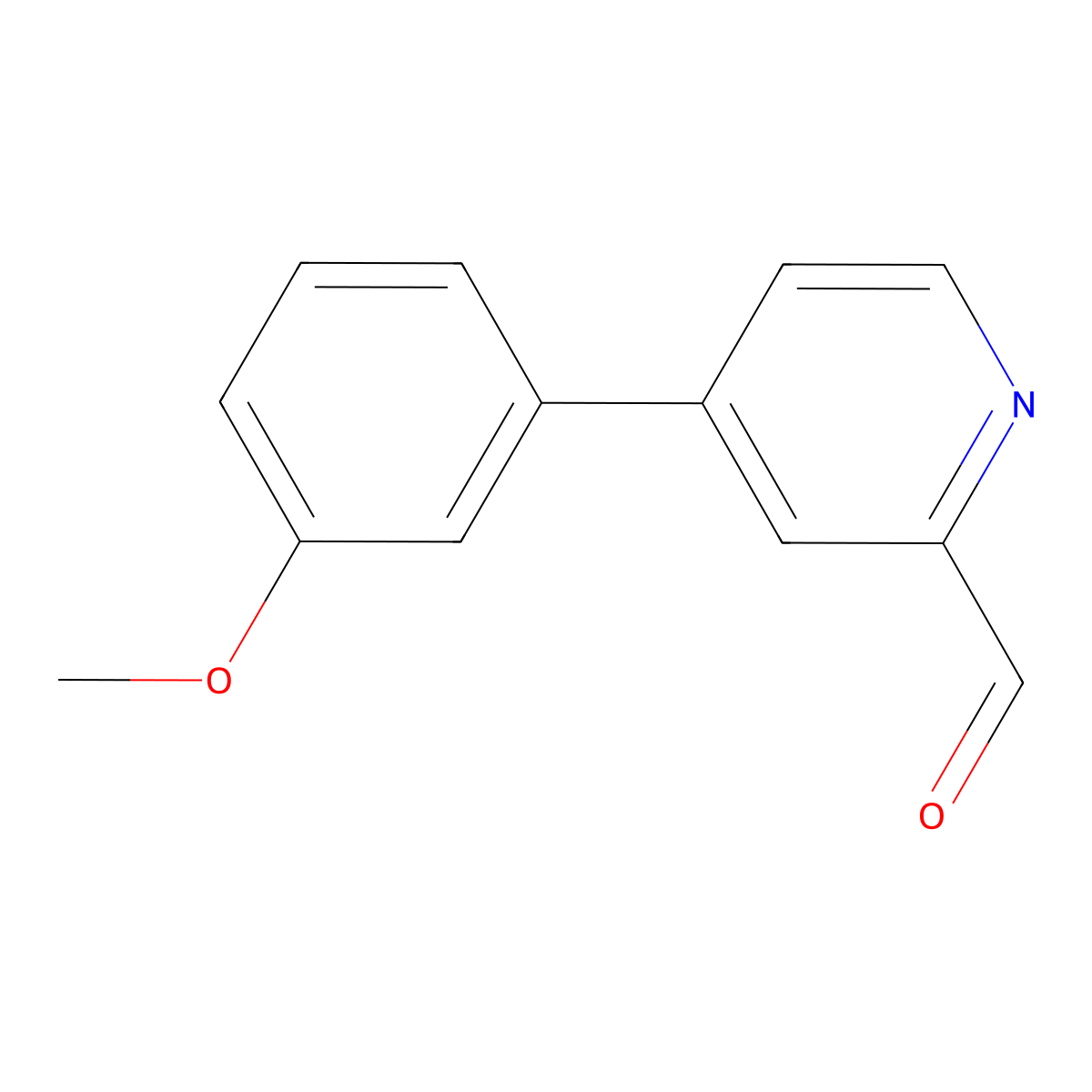 4-(3-Methoxyphenyl)picolinaldehyde molecular structure, CAS 1632369-97-1