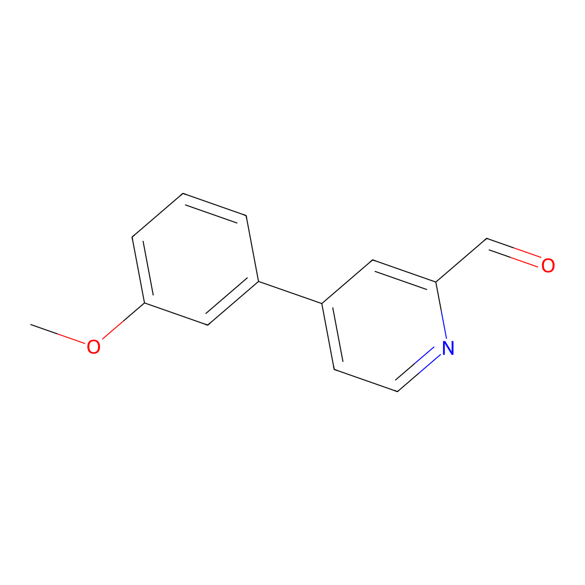 4-(3-Methoxyphenyl)picolinaldehyde molecular structure, CAS 1632369-97-1