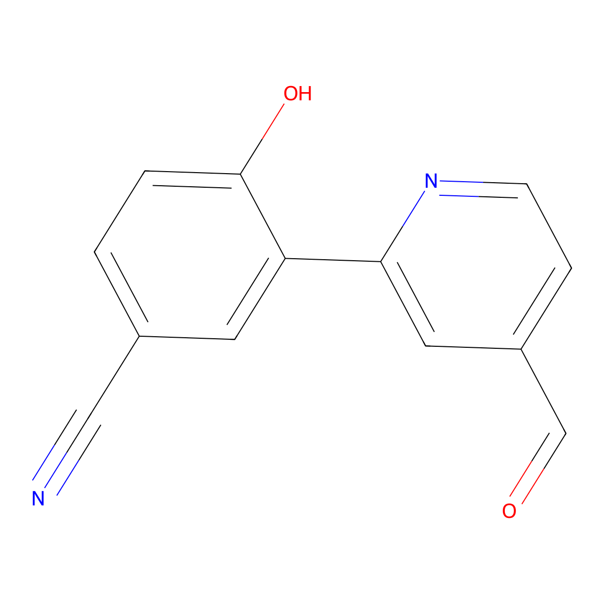 3-(4-Formyl-2-pyridinyl)-4-hydroxybenzonitrile molecular structure, CAS 1632370-03-6