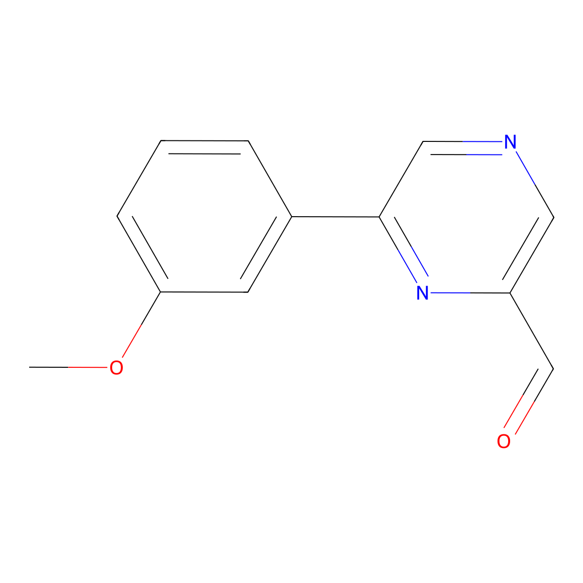 6-(3-Methoxyphenyl)pyrazine-2-carbaldehyde molecular structure, CAS 1632370-27-4