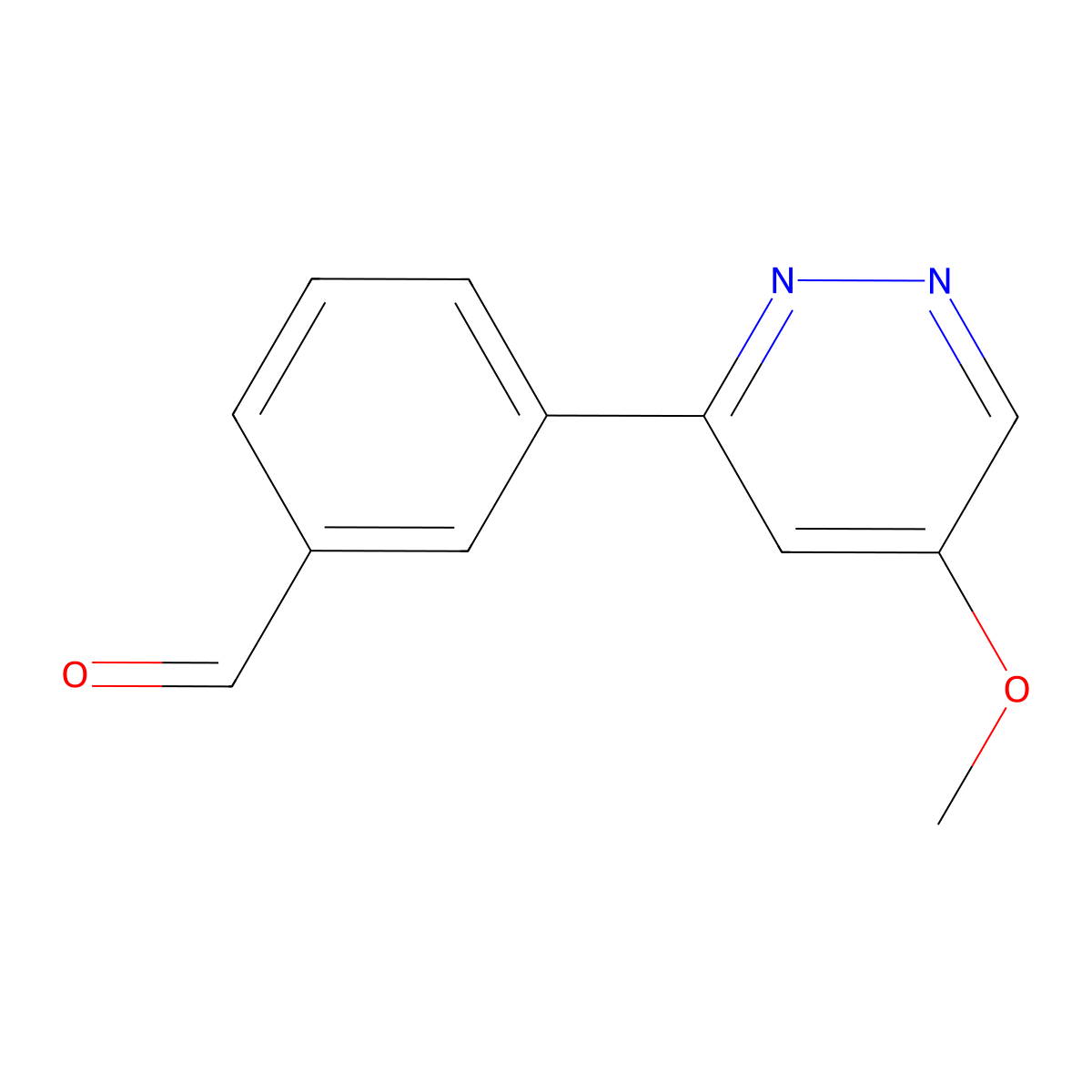 3-(5-Methoxy-3-pyridazinyl)benzaldehyde molecular structure, CAS 1632370-46-7