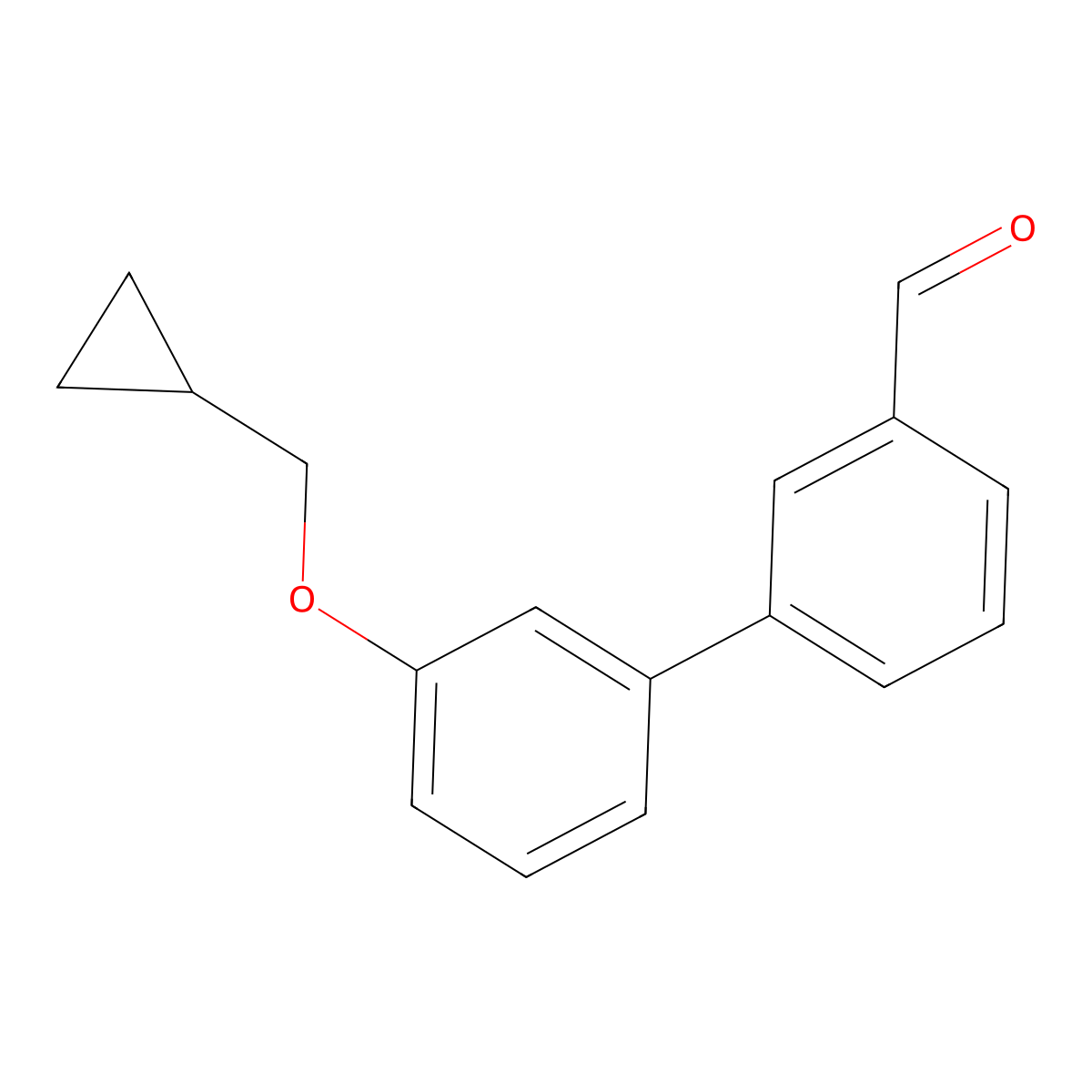 3'-(Cyclopropylmethoxy)-[1,1'-biphenyl]-3-carbaldehyde molecular structure, CAS 1632370-81-0