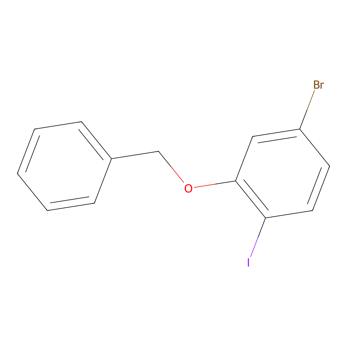 2-(BenZyloxy)-4-bromo-1-iodobenZene molecular structure, CAS 1632373-34-2