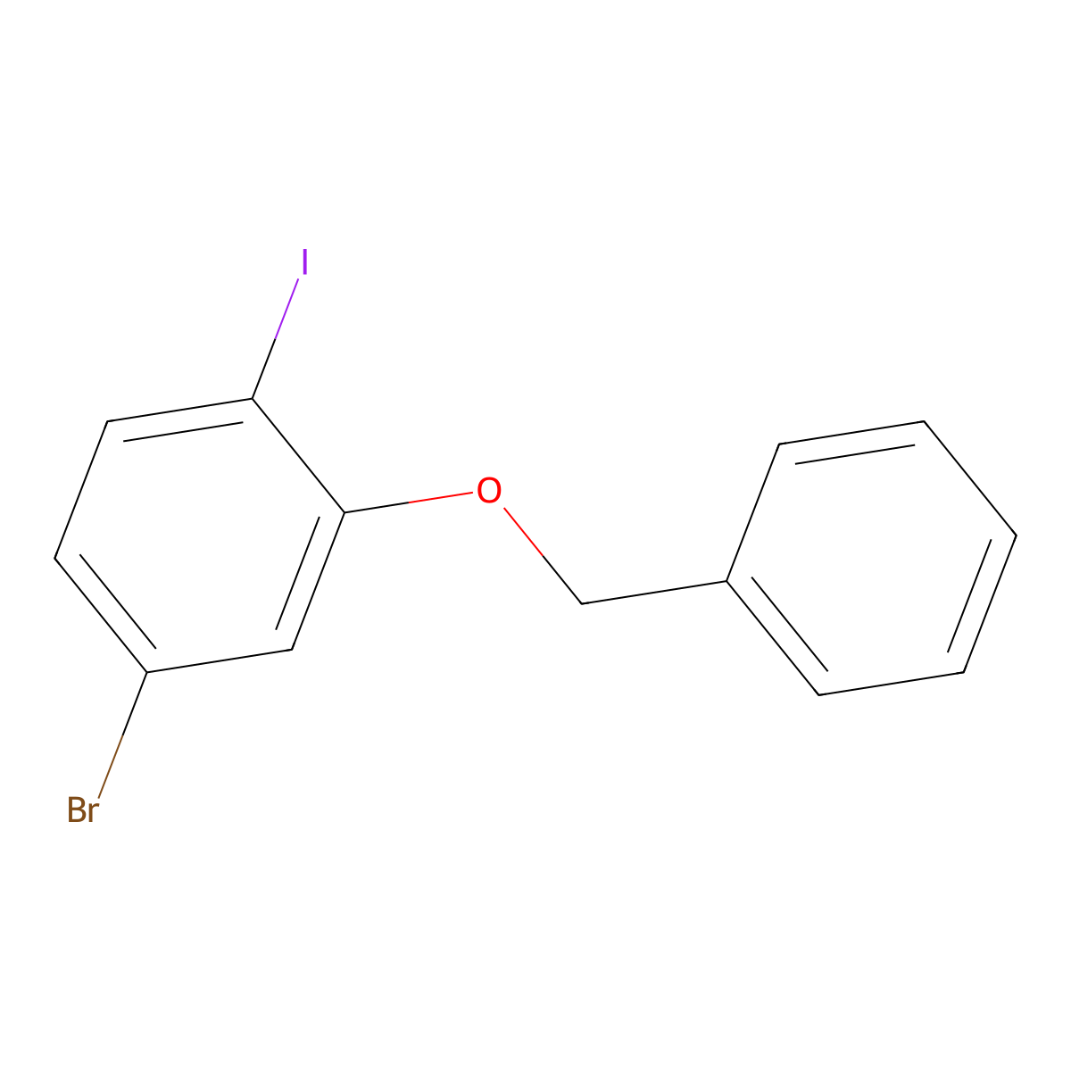 2-(BenZyloxy)-4-bromo-1-iodobenZene molecular structure, CAS 1632373-34-2