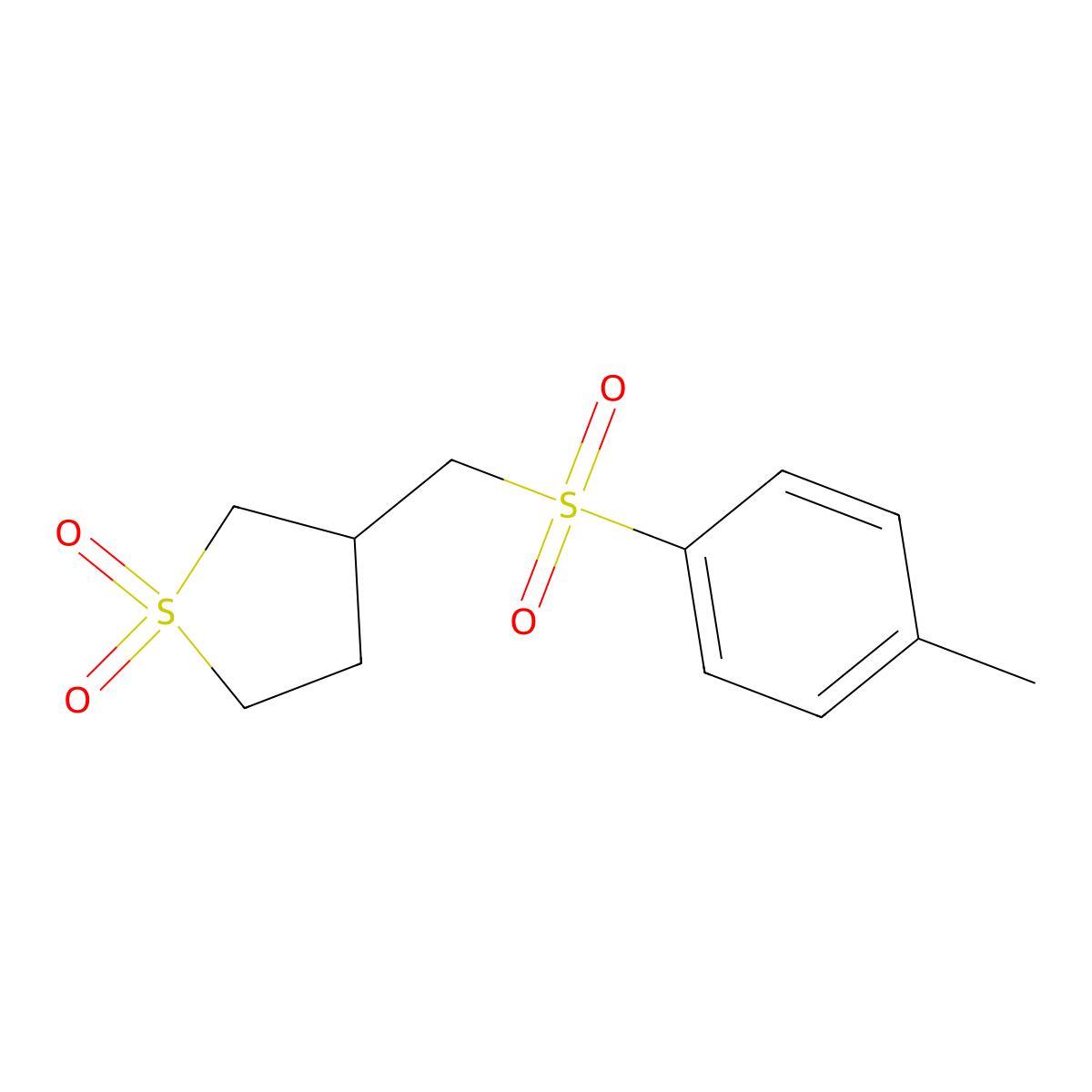 3-(Tosylmethyl)tetrahydrothiophene 1,1-dioxide molecular structure, CAS 1632381-13-5