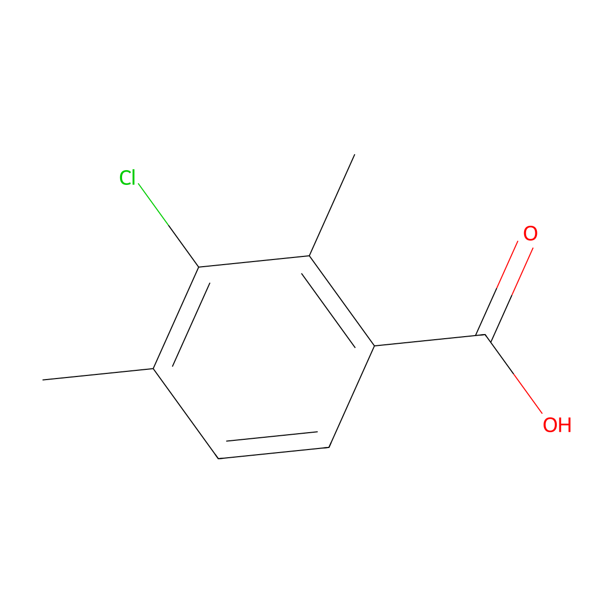 3-Chloro-2,4-dimethylbenzoic acid molecular structure, CAS 1632385-49-9