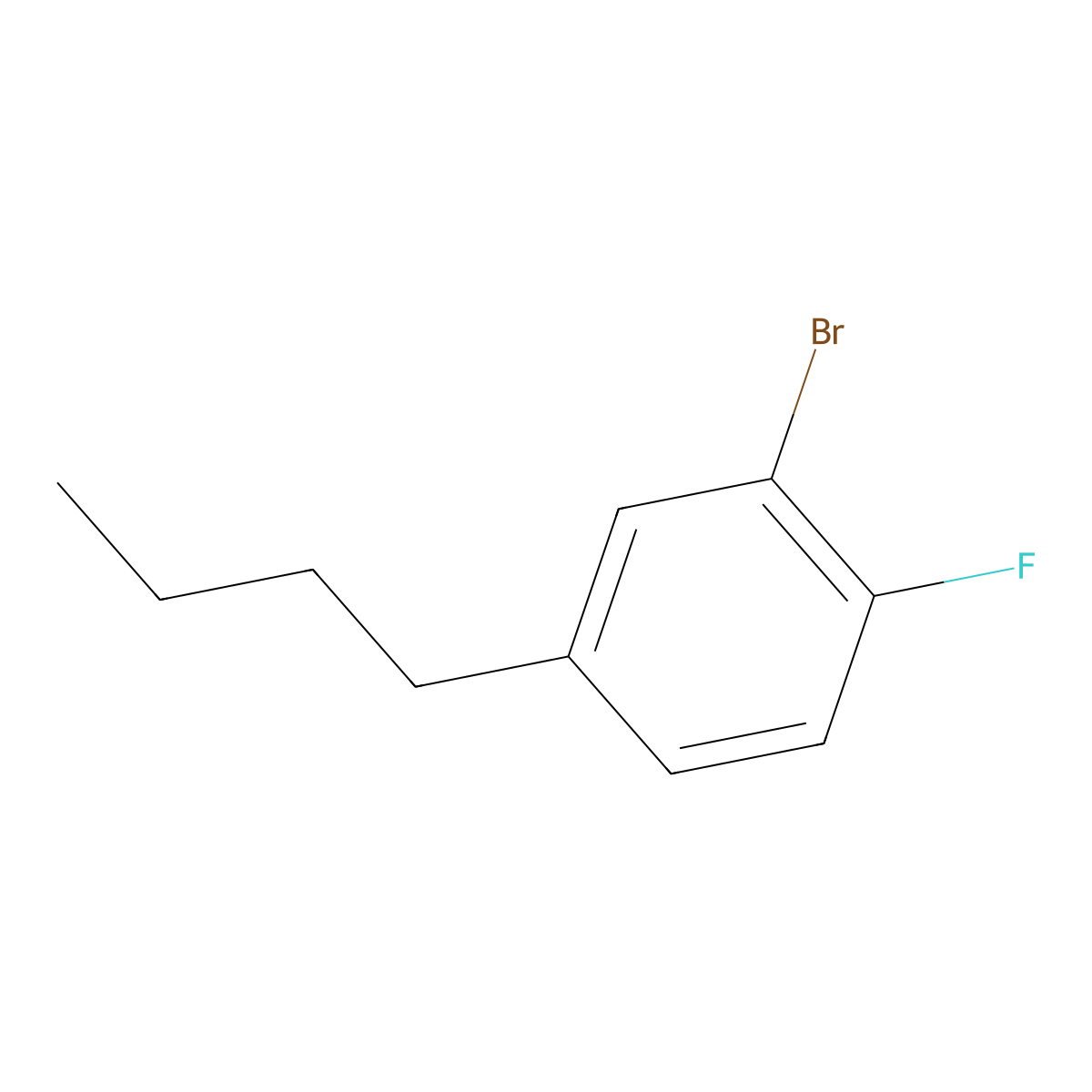 2-Bromo-4-butyl-1-fluorobenzene molecular structure, CAS 1632406-80-4
