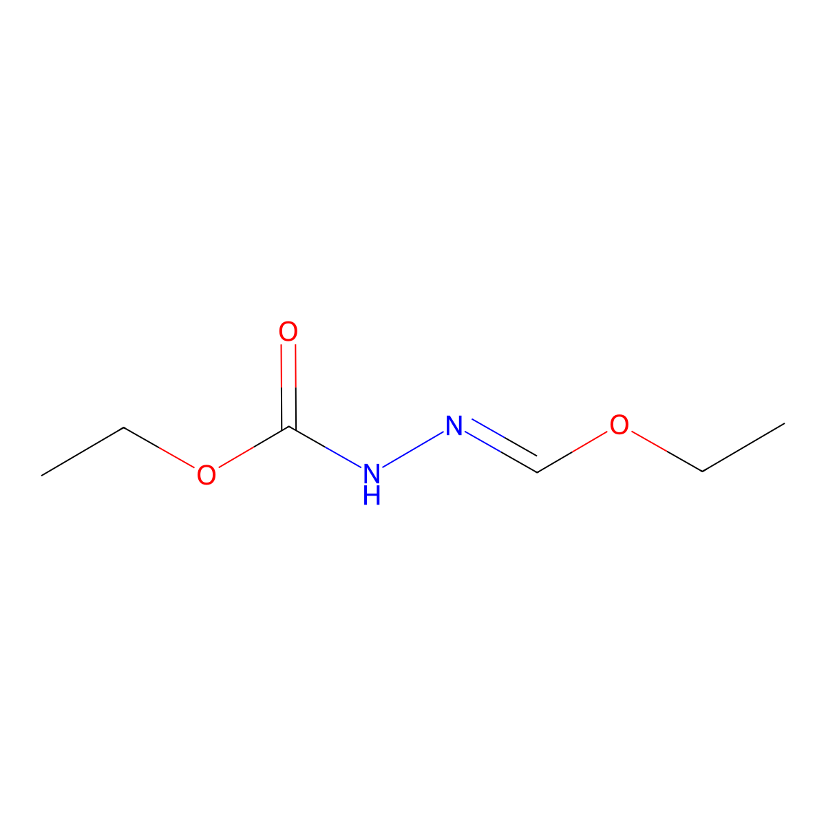 Ethyl (E)-2-(ethoxymethylene)hydrazine-1-carboxylate molecular structure, CAS 1632497-61-0