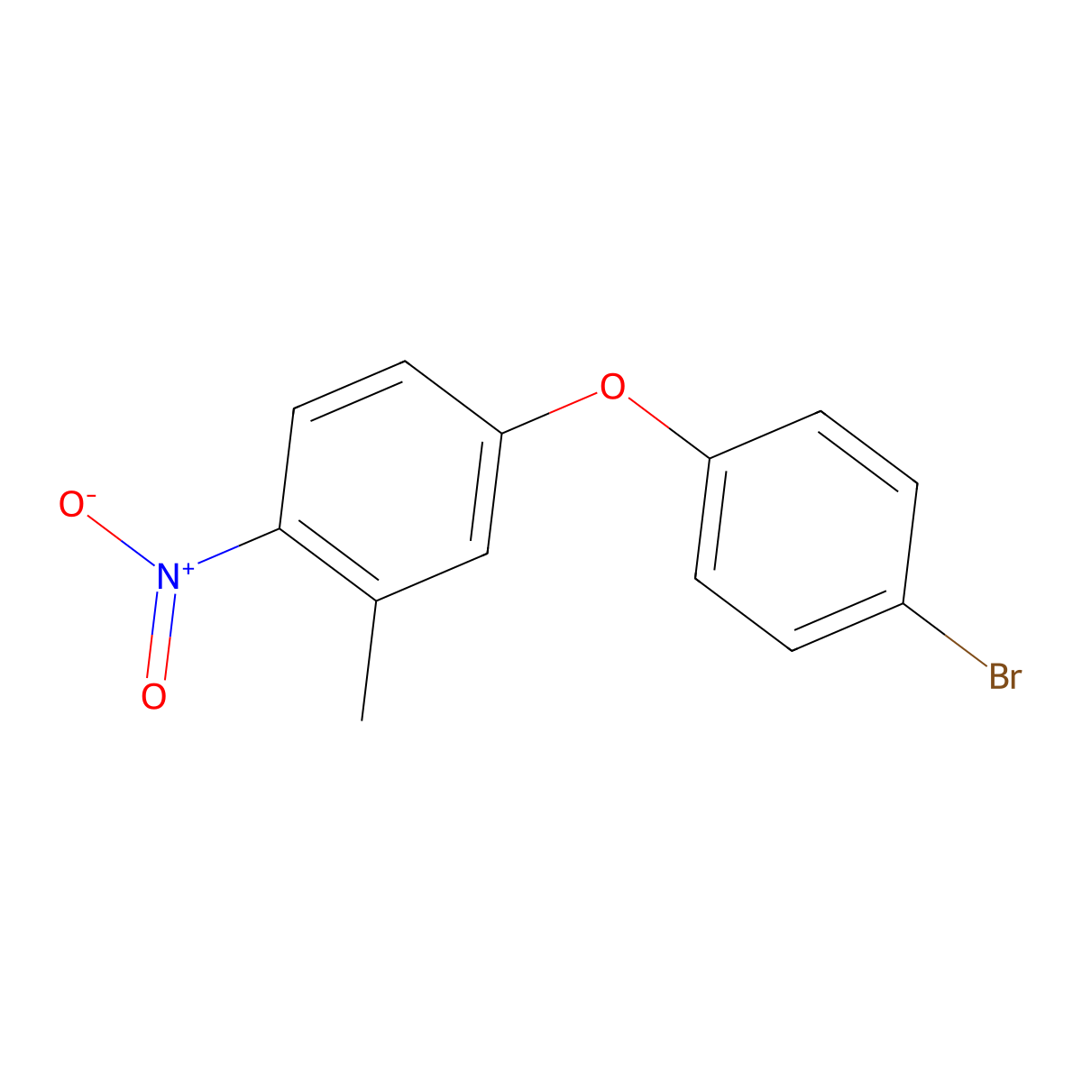 4-(4-Bromophenoxy)-2-methyl-1-nitrobenzene molecular structure, CAS 163258-52-4