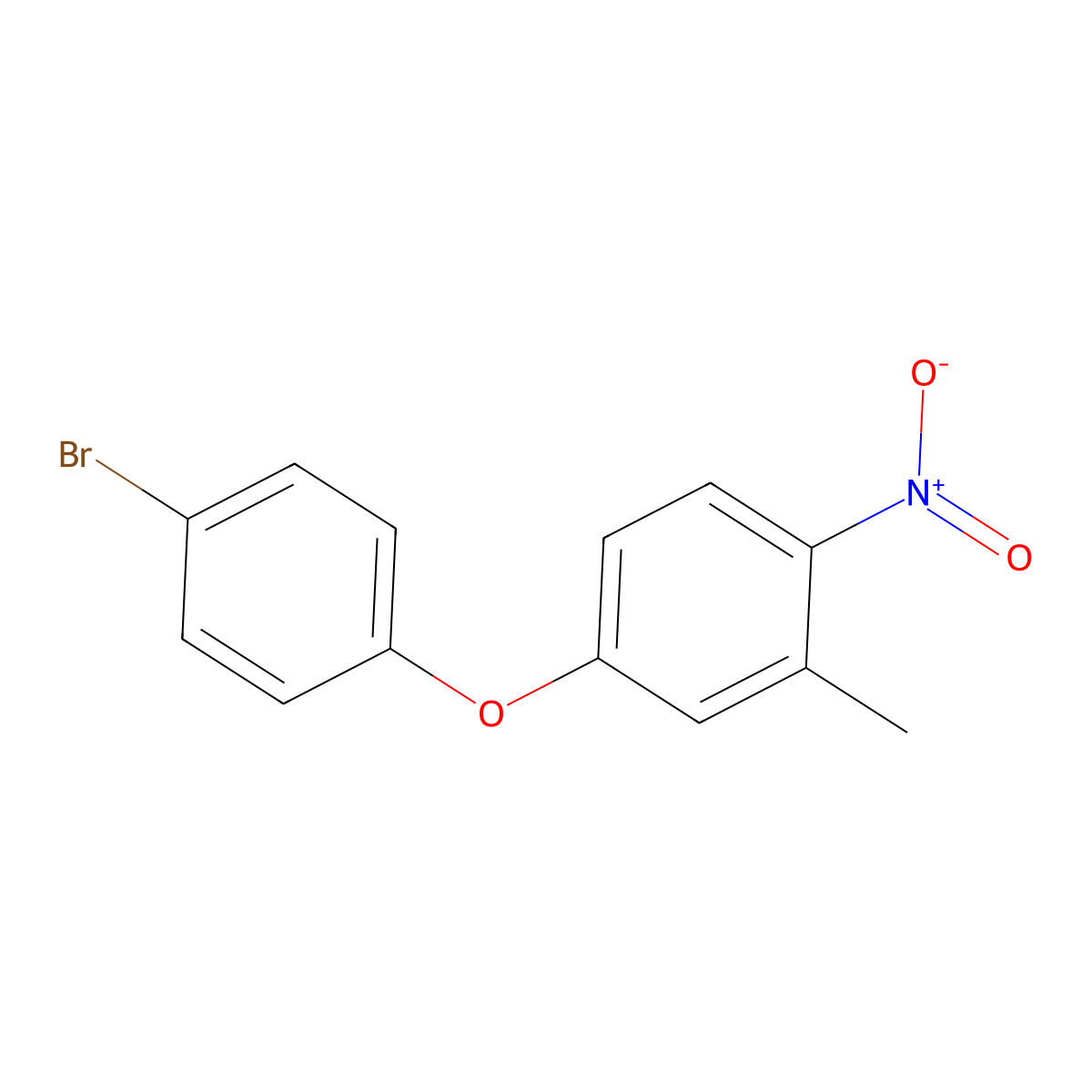 4-(4-Bromophenoxy)-2-methyl-1-nitrobenzene molecular structure, CAS 163258-52-4