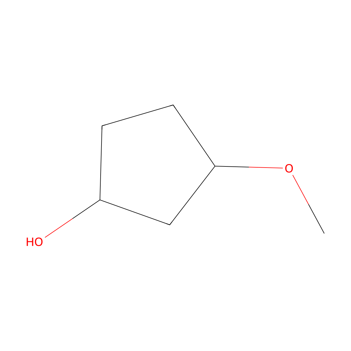 cis-3-Methoxycyclopentanol molecular structure, CAS 16327-02-9