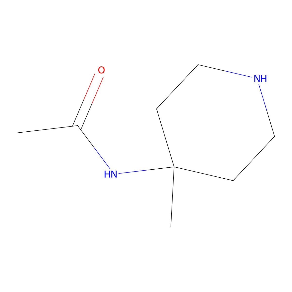 N-(4-methylpiperidin-4-yl)acetamide molecular structure, CAS 163271-04-3