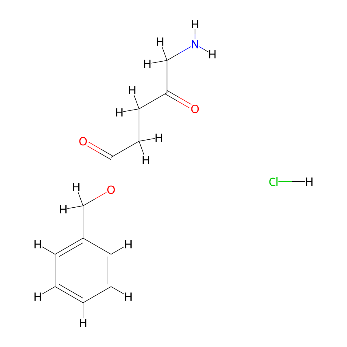 Benzyl 5-amino-4-oxopentanoate hydrochloride molecular structure, CAS 163271-32-7