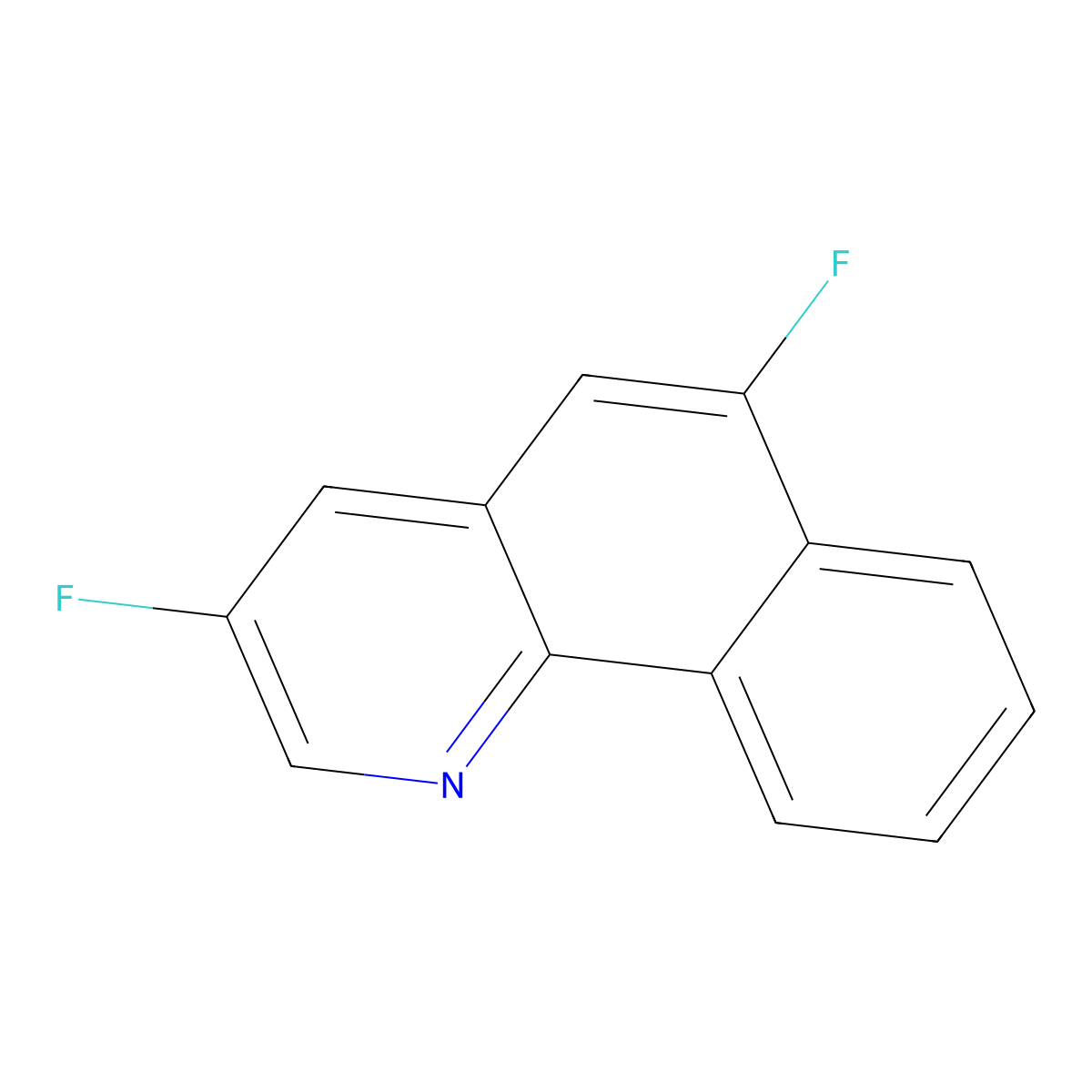 3,6-Difluorobenzo(h)quinoline molecular structure, CAS 163275-62-5