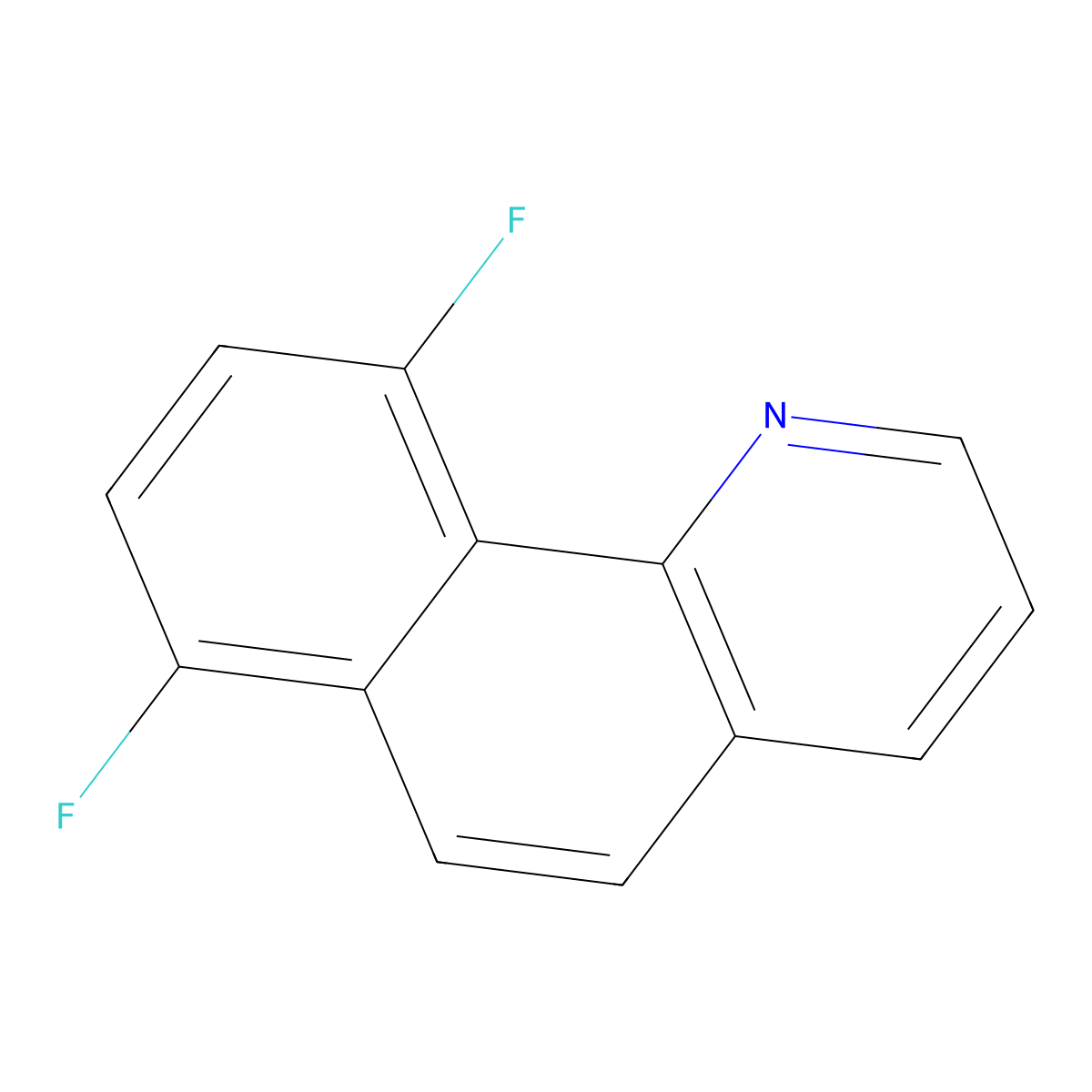 7,10-Difluorobenzo(h)quinoline molecular structure, CAS 163275-64-7