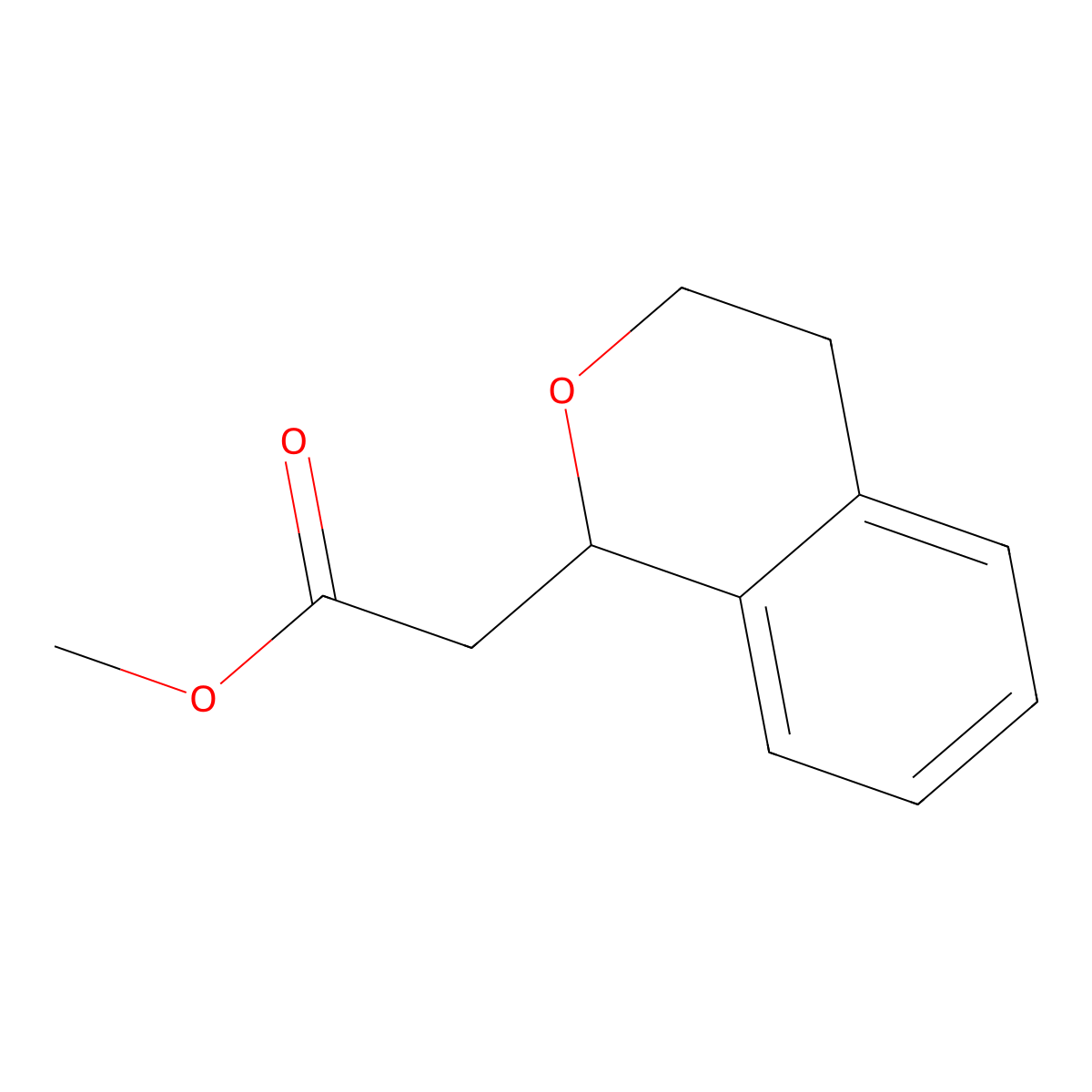 3,4-Dihydro-1H-2-benzopyran-1-acetic acid methyl ester molecular structure, CAS 163277-63-2