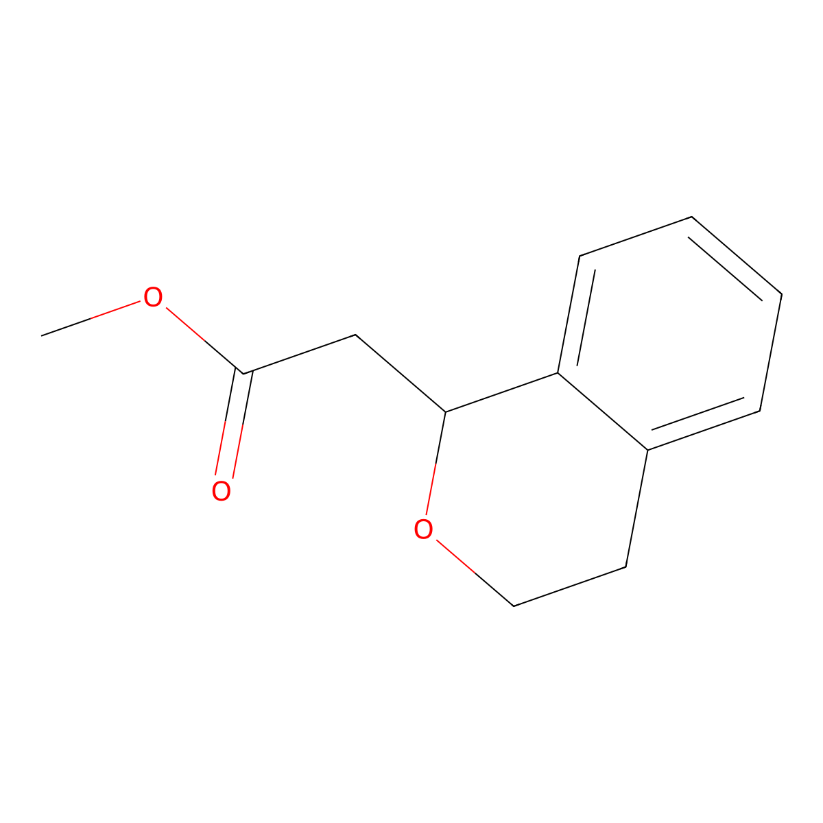 3,4-Dihydro-1H-2-benzopyran-1-acetic acid methyl ester molecular structure, CAS 163277-63-2