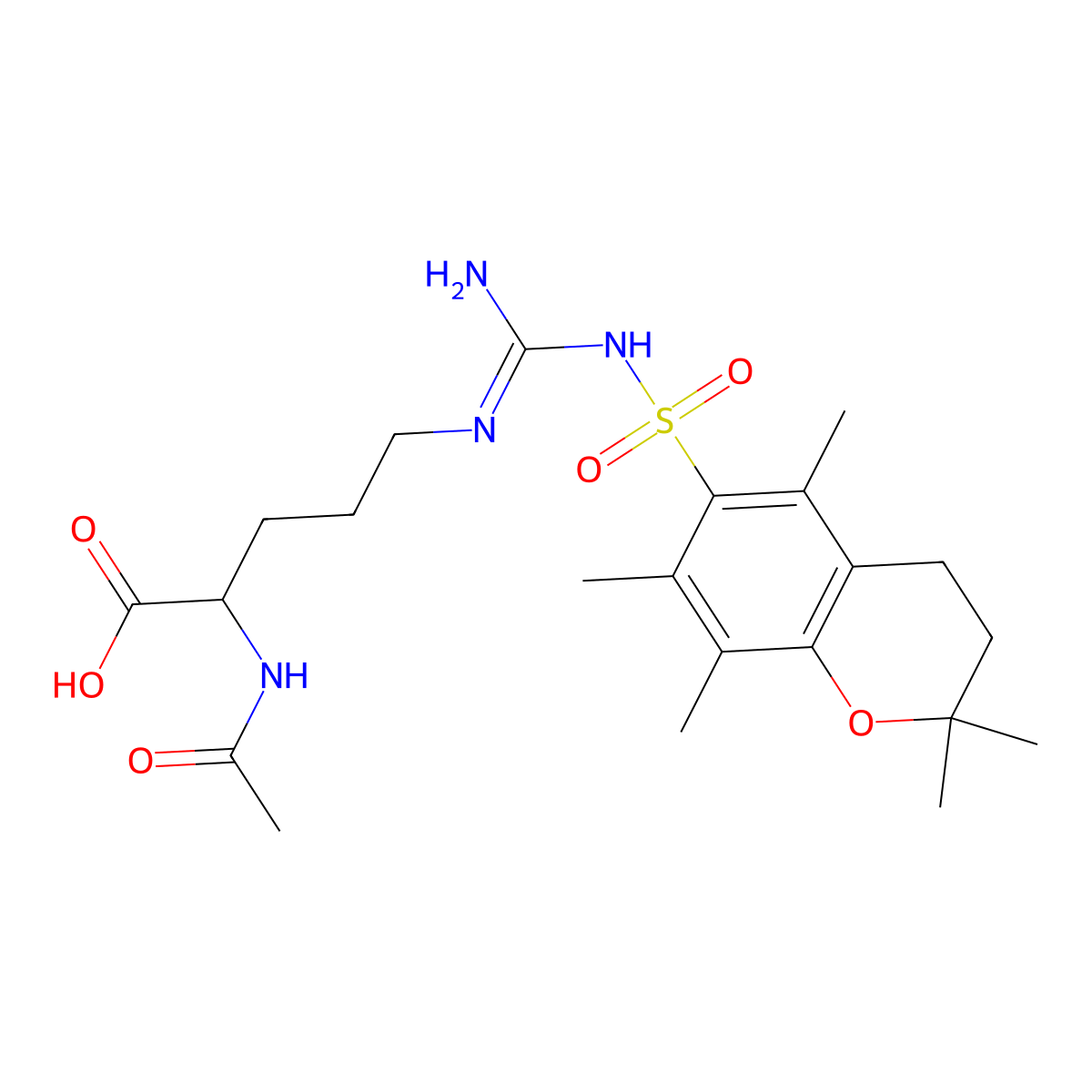 AC-Arg(pmc)-OH molecular structure, CAS 163277-77-8