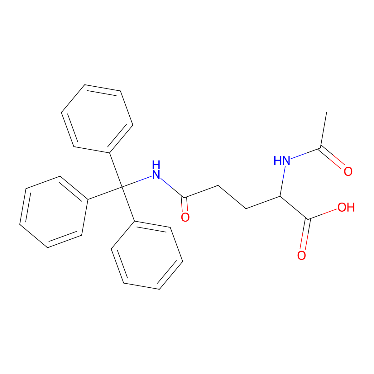 AC-Gln(trt)-OH molecular structure, CAS 163277-79-0