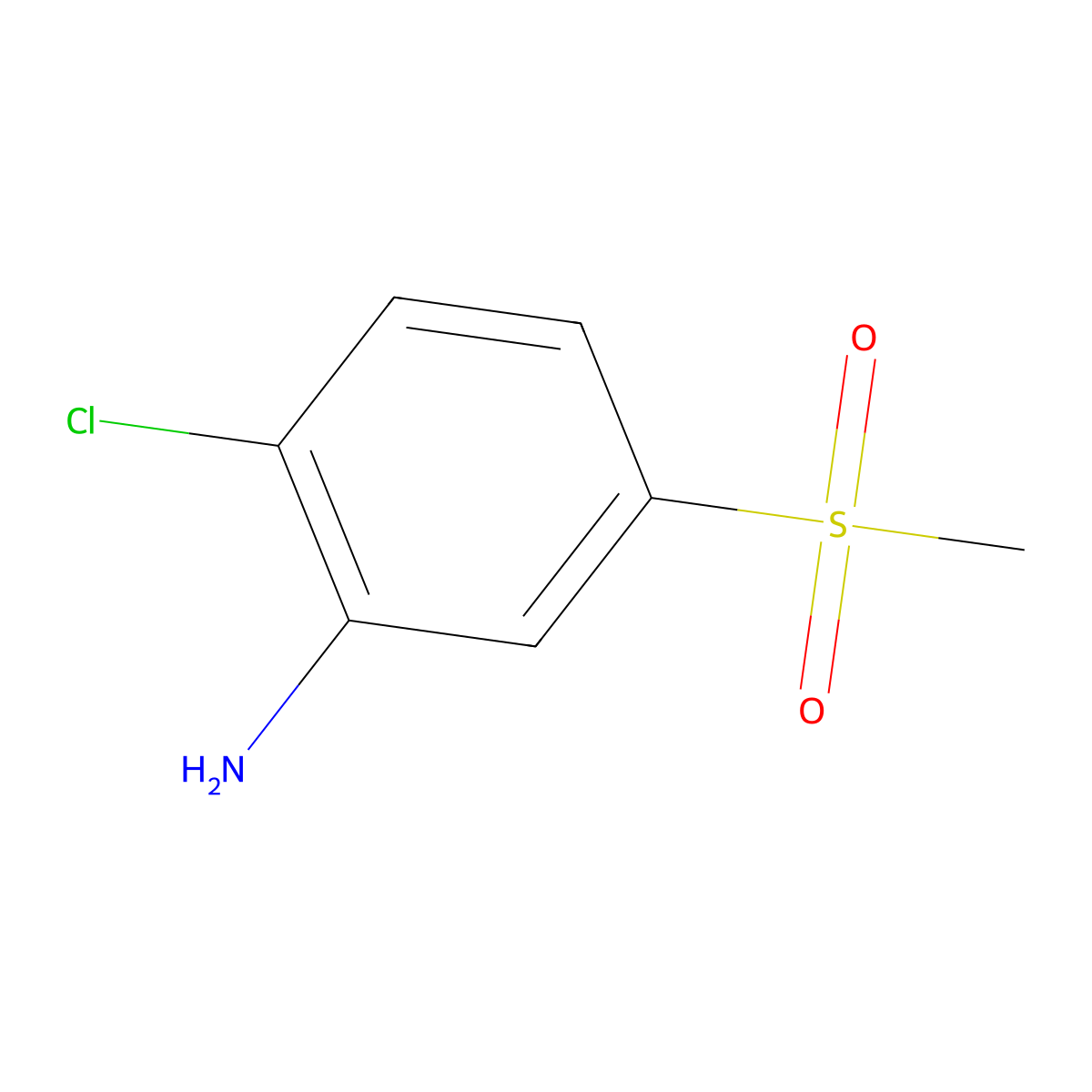 2-Chloro-5-methanesulfonylaniline molecular structure, CAS 16328-56-6