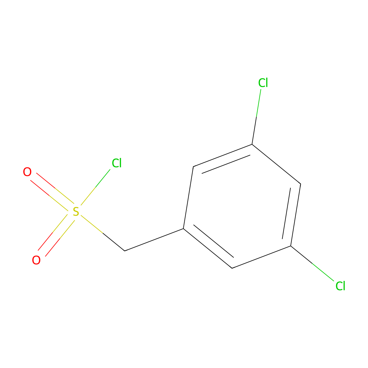 (3,5-dichlorophenyl)methanesulfonyl Chloride molecular structure, CAS 163295-70-3