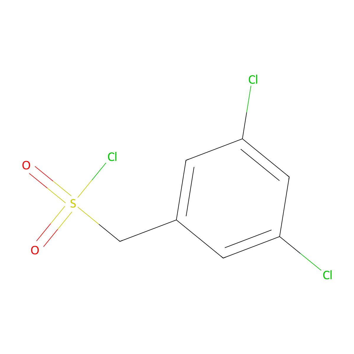 (3,5-dichlorophenyl)methanesulfonyl Chloride molecular structure, CAS 163295-70-3