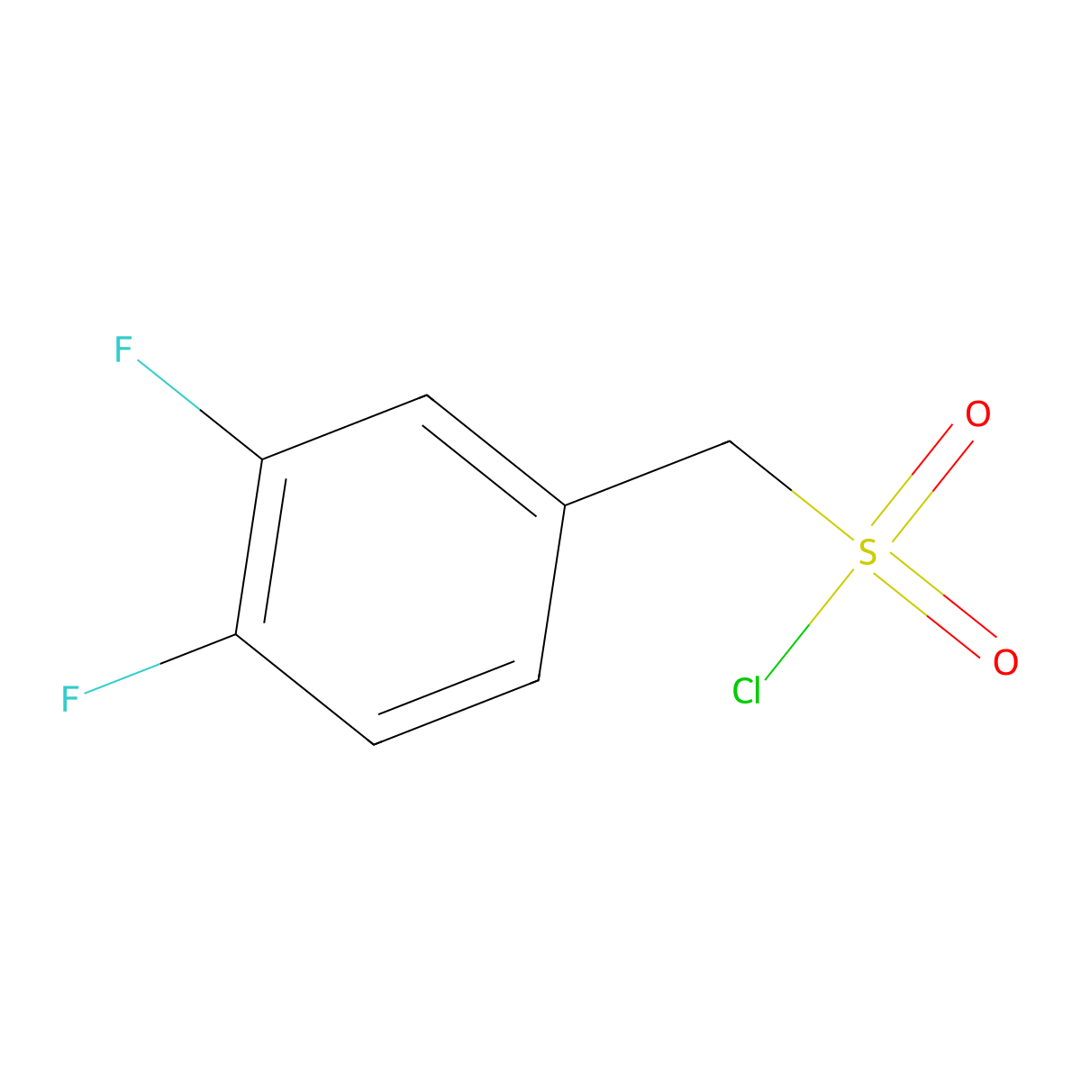 (3,4-Difluorophenyl)methanesulfonyl chloride molecular structure, CAS 163295-73-6