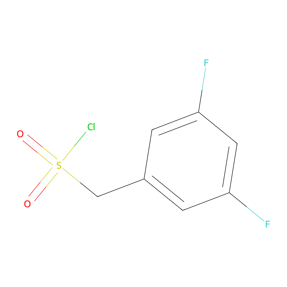(3,5-Difluorophenyl)methanesulfonyl chloride molecular structure, CAS 163295-74-7
