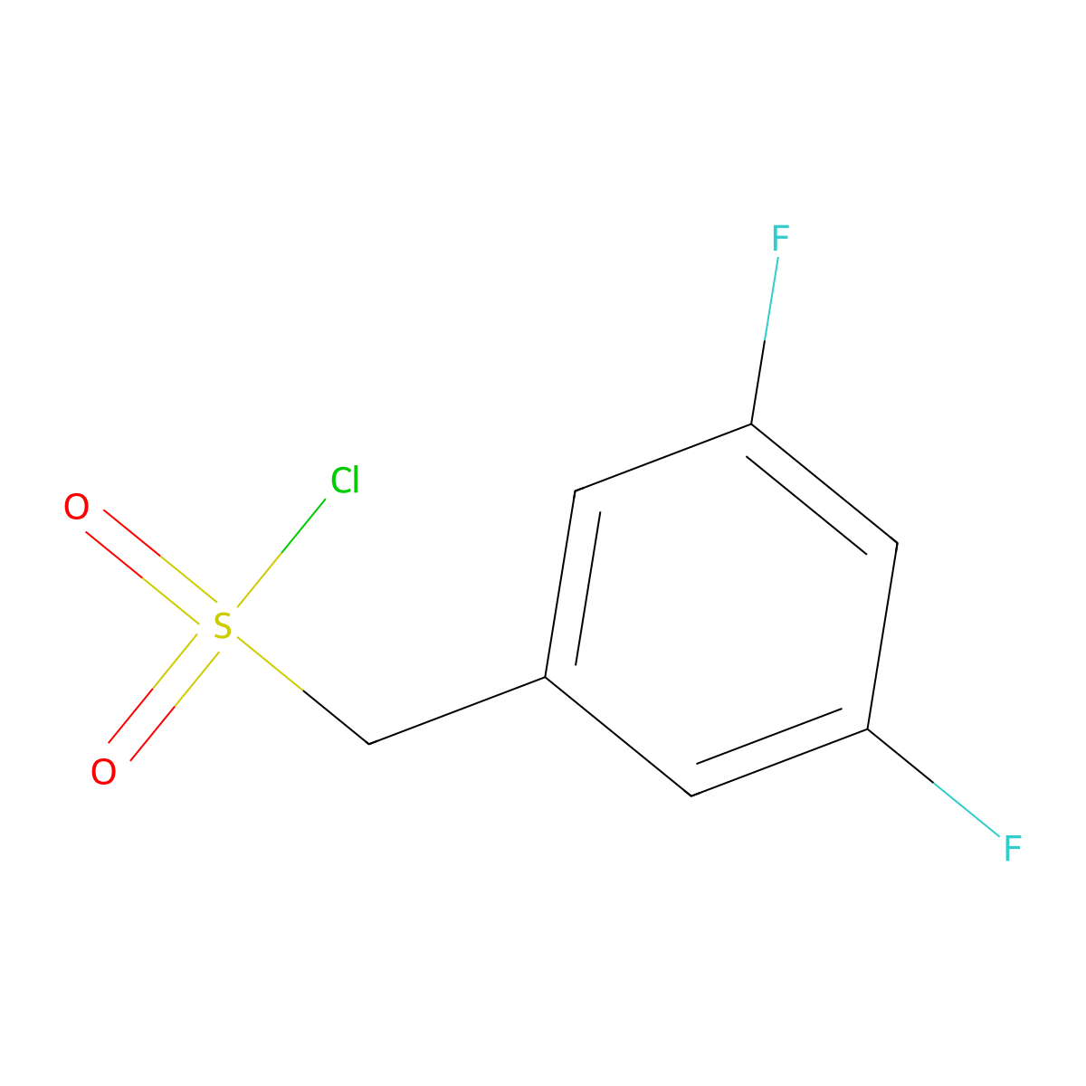 (3,5-Difluorophenyl)methanesulfonyl chloride molecular structure, CAS 163295-74-7