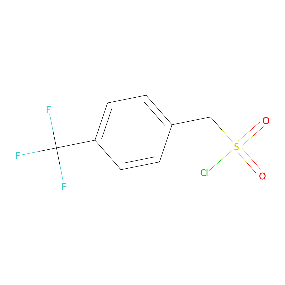 [4-(Trifluoromethyl)phenyl]methanesulfonyl chloride molecular structure, CAS 163295-75-8