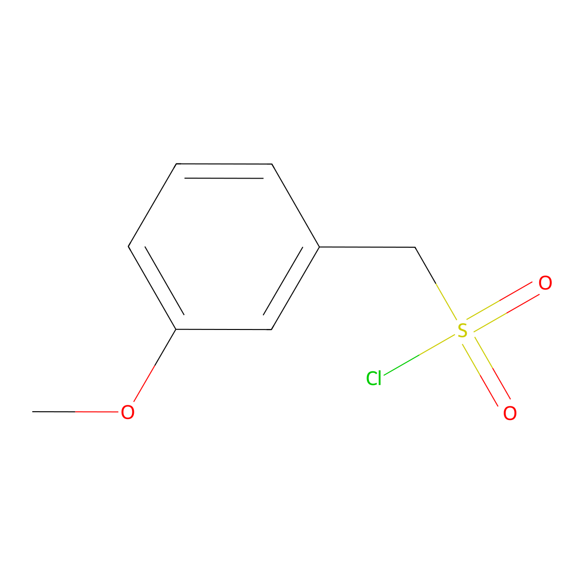 (3-Methoxyphenyl)methanesulfonyl chloride molecular structure, CAS 163295-76-9
