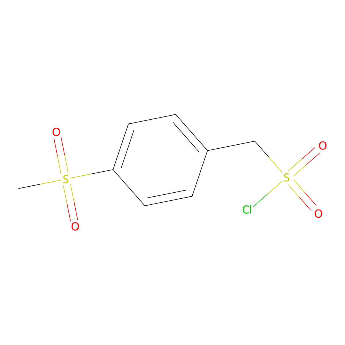 4-(Methylsulfonyl)benzenemethanesulfonyl chloride molecular structure, CAS 163295-77-0