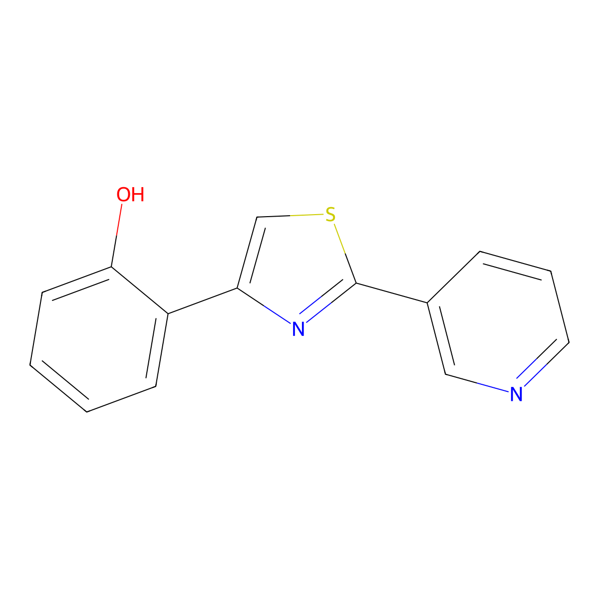 4-(2-Hydroxyphenyl)-2-(3-pyridyl)thiazole molecular structure, CAS 163298-80-4