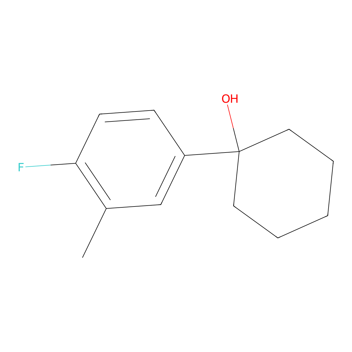 1-(4-Fluoro-3-methylphenyl)cyclohexanol molecular structure, CAS 163299-34-1