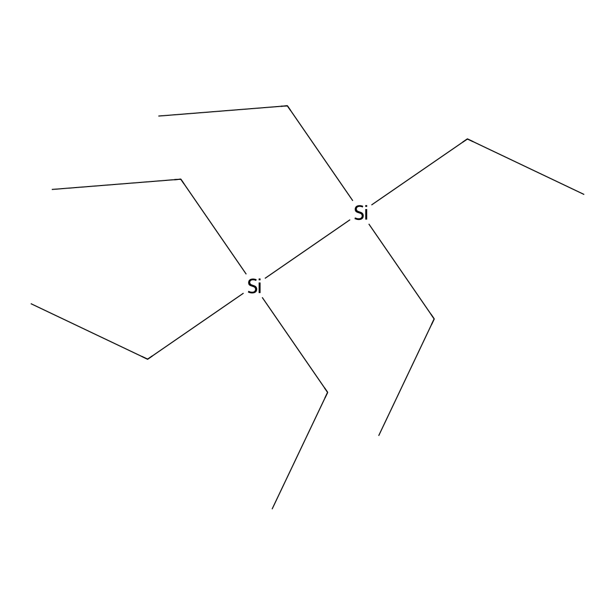 Hexaethyldisilane molecular structure, CAS 1633-09-6