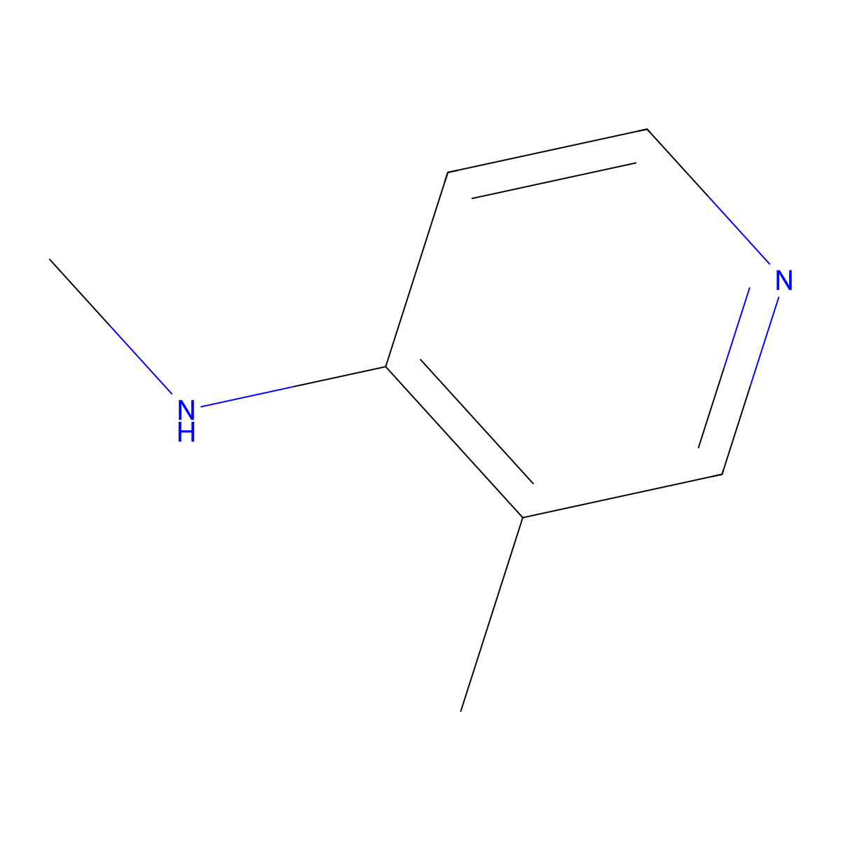 N,3-dimethylpyridin-4-amine molecular structure, CAS 1633-42-7