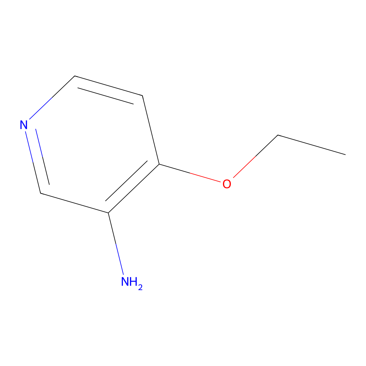4-Ethoxypyridin-3-amine molecular structure, CAS 1633-43-8