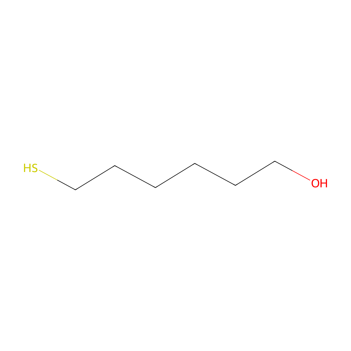 6-Mercapto-1-hexanol molecular structure, CAS 1633-78-9