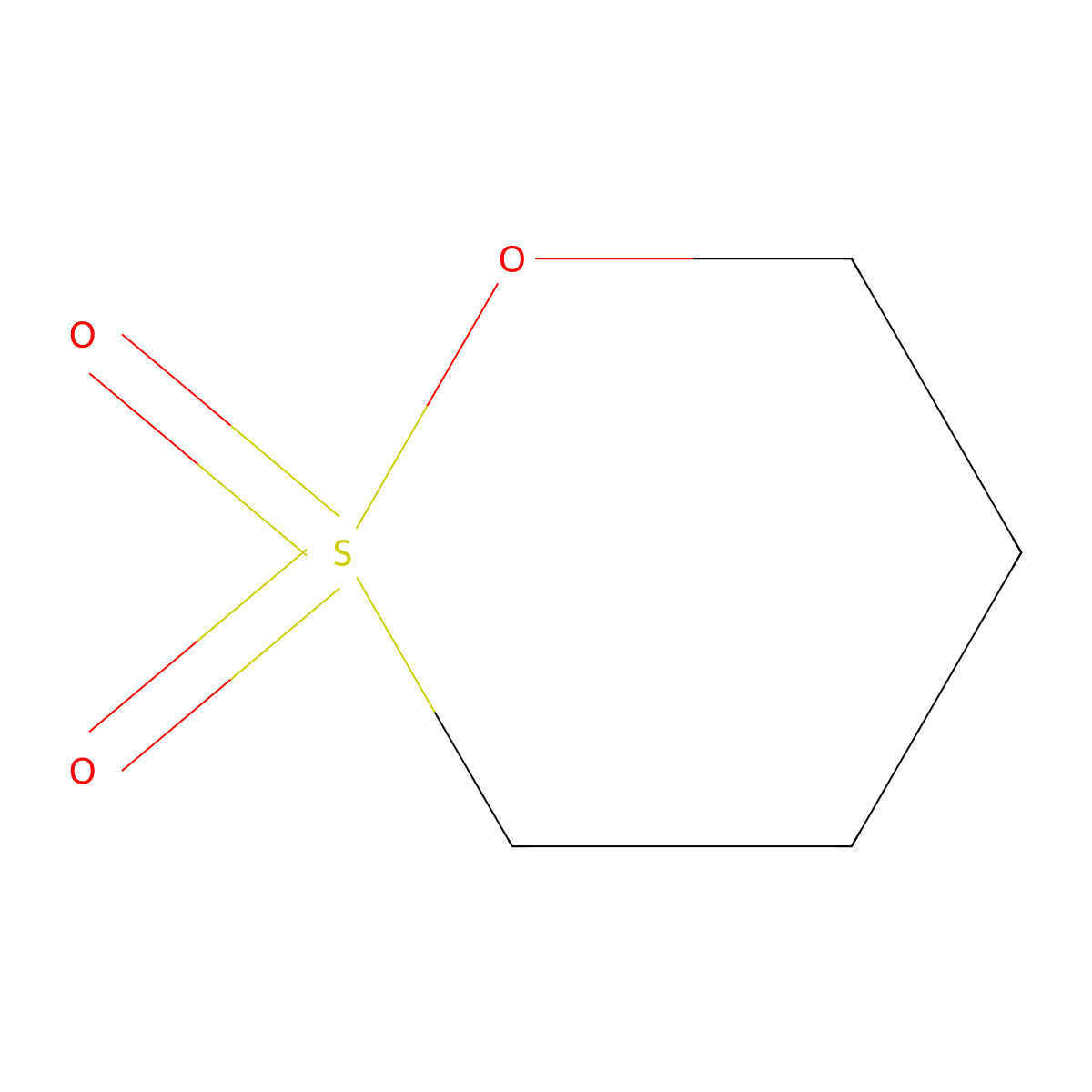 1,4-Butane sultone molecular structure, CAS 1633-83-6
